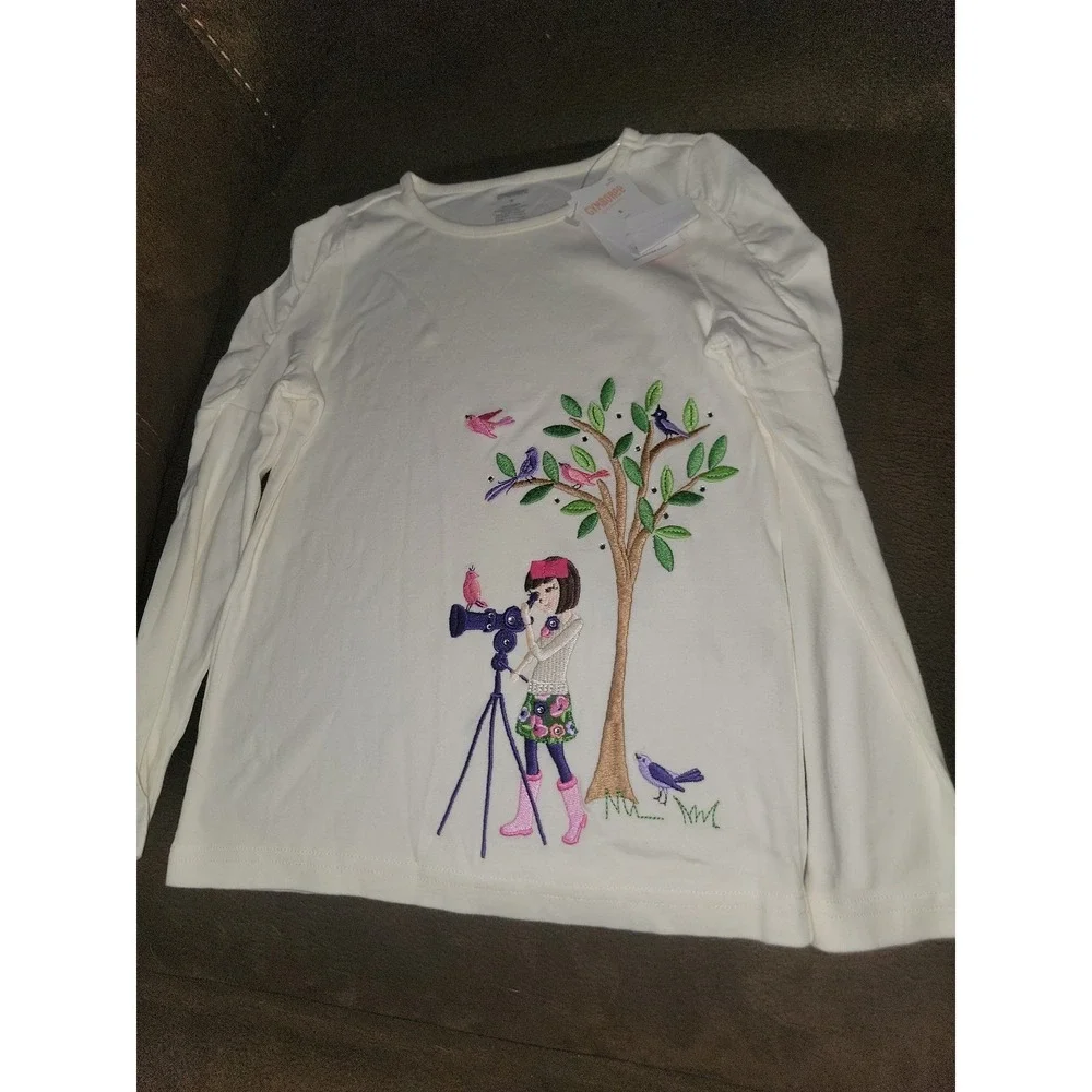 Gymboree falling‎ for feathers birdwatching top floral skirt size 5 nwt
